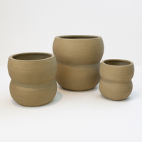 Jardinière Moderne Légère Écologique Durable en Fiberstone Effet Ciment Peint pour Maison Jardin Bureau Balcon Commercial Extérieur
