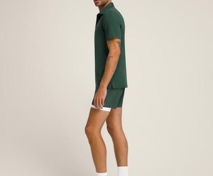 Pantalones cortos de tenis sólidos de poliéster 100% para hombre, ropa deportiva de secado rápido para gimnasio, cintura elástica, para Fitness, correr, informal - Product Image 3