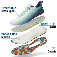 Chaussures de course unisexes avec semelle intermédiaire ETPU, baskets respirantes en mesh pour hommes et femmes, avec logo personnalisé à faible MOQ