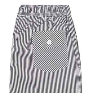 Pijama tejido con bolsillo cruzado de rayas marrones Pantalones de salón de ajuste regular Mezcla de algodón suave, cordón y bolsillos Ropa de dormir - Product Image 4