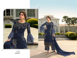 Nouveau créateur de broderie Georgette 2023, fournisseur Salwar Kameez et Dupatta de Surat inde - Product Image 4