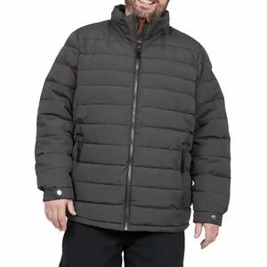 Veste bouffante mince de haute qualité pour hommes fermeture à glissière en tissu de toile conception OEM vêtements de rue pour la saison d'hiver à bas prix - Product Image 1
