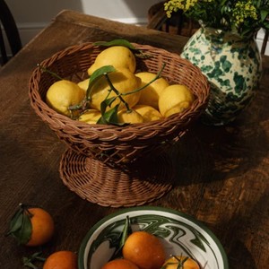 Cuenco Con pedestal de ratán al por mayor, cuenco grande tejido decorativo para servir, cesta de fruta para cocina y comedor, hecho en Vietnam - Product Image 5