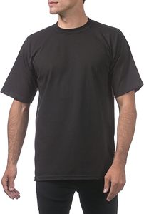 Pro Club Camiseta de cuello redondo de algodón 100% para hombre Camiseta de gran tamaño para hombre Logotipo personalizado Essentials Camiseta gruesa en blanco - Product Image 5