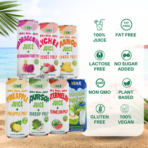 Jugo de lichi 100% con pulpa VINUT, lata de 490 ml, fabricante, marca privada, OEM, ODM, precio al por mayor, ISO - Product Image 5