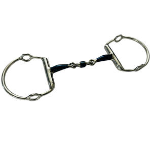 2025 Haute Qualité Bleu Alliage Double Articulé Bit Essential Polo Dee Ring Gag pour Horse Clubs - Product Image 1