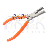 Pince de maintien et de coupe en acier inoxydable 165 mm avec mâchoires à ressort de 2-10 mm et poignées en PVC pour sertissage de circlips de bijouterie et pêche