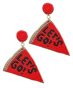 Pendientes de cuentas de semillas redondas bordadas hechas a mano clásicas Pendientes de gota de tendencia superior para mujeres y niñas de la India - Product Image 3