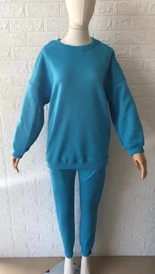 Offre Spéciale haute qualité femmes coton Sport survêtement survêtement sweat à capuche personnalisé et pantalon ensemble grande taille survêtement pour l'hiver - Product Image 2