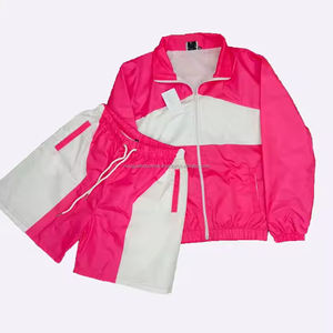 Conjunto Deportivo de Dos Piezas para Hombre, Chaqueta y Pantalones Cortos de Nylon 100%, Personalizado, Cortavientos, Transpirable, Estilo Urbano - Product Image 4