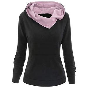 Women's High Quality Cotton Fleece <b>Zipper</b> Over-Sized Hoodie Customizable Long Sleeve Solid Plain Colors Plus Size Winter - Product Image 6