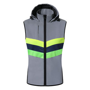 Vêtement de travail haute visibilité, veste de sécurité sans manches avec bande réfléchissante pour les travailleurs du bâtiment et les travailleurs en extérieur - Product Image 1