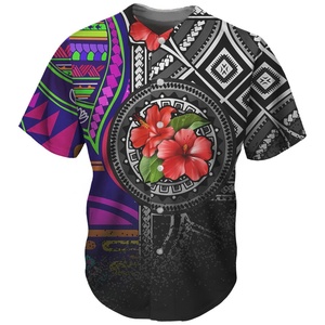 Maillot de baseball unisexe à imprimé floral, manches longues, respirant, en polyester, vêtement de sport d'été, coupe classique, fermeture boutonnée - Product Image 6