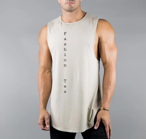 Camiseta sin mangas casual para hombre, 100% algodón, tejido de malla transpirable, ecológica, para gimnasio, entrenamiento, digital - Product Image 6