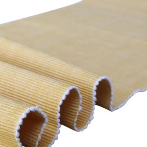 Napperon de table côtelé 100% coton coureur luxe moderne solide motif carré napperons en lin pour la maison hôtels mariages-tissé - Product Image 1