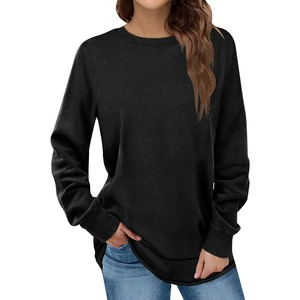 Women's Large Crewneck Sweatshirts with Hood Long Sleeve Fashion Tops Solid Pattern <b>Christmas</b> Shirts Hooded Women Tops - Product Image 1
