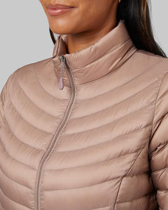 Chaqueta acolchada de longitud larga para mujer más vendida, diseño de cuello personalizado, lona de alta calidad para uso en exteriores, cantidad impresa a granel - Product Image 5