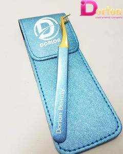 Pinzas para pestañas recubiertas de Color cielo brillante de alta calidad profesional, suministros de belleza de acero inoxidable, pinzas para pestañas Tipo A - Product Image 3