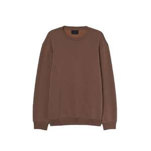 เสื้อสเวตเตอร์แขนยาวสำหรับผู้ชาย, เสื้อสเวตเตอร์ขนแกะหนาคอกลมสีพื้นระบายอากาศ - Product Image 6