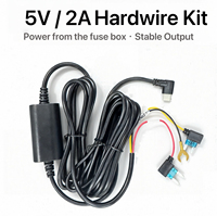 Kit de câblage USB-C pour caméra embarquée 12V-30V vers 5V 2A, chargeur de caméra de tableau de bord, alimentation 24H avec fusible automobile, câble abaisseur de tension DC, ACC automatique