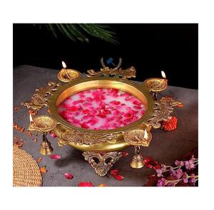 Bol décoratif Urli de forme ronde à thème de luxe pour la conception moderne et unique artisanale indienne d'Urli - Product Image 4