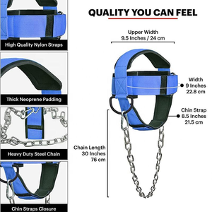 <b>Gym</b> Equipment <b>Body</b> Building Head Harness With Long Adjustable Chain Weight Lifting Fitness Workout <b>Gym</b> Equipment - Product Image 2