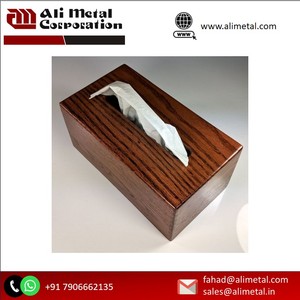 Porte-mouchoirs en bois personnalisé fini dîner Table centres de table serviette papier support de stockage prix le plus bas - Product Image 3