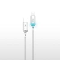 Câble PD35W 1M Type-C vers Lightning pour iPhone CB-303CL Blanc, Charge Rapide, Matériau PVC