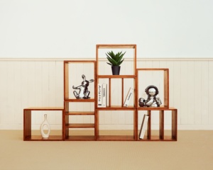 Juego de 8 Cajas de Almacenamiento Modulares Modernas de Madera de Acacia, Cajas Organizadoras Apilables de Madera, Impermeables y Ecológicas para el Hogar y la Oficina - Product Image 3