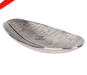 Plato de servicio de aluminio y metal con acabado plateado más vendido para restaurante y bar de hotel - Product Image 5