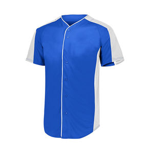 Moda de talla grande transpirable cuarto botón Softball equipo de béisbol Jersey liso rayas ropa deportiva camisas conjuntos estilo - Product Image 2