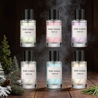 Parfum personnalisé au bois d'ambre frais avec emballage cadeau de luxe, marque privée, parfum longue durée pour homme