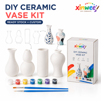Xinwee Aesthetic DIY Ceramic <strong>Vase</strong> Painting Kit Viral TikTok Modern Minimalist Arts Crafts Set <strong>for</strong> Kids Adults Gift FBA Ready