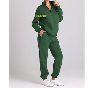 Nouveau automne deux pièces pantalon ensemble pour femmes mode décontracté lettre fermeture éclair hauts Sport pantalon costume femmes survêtement ample - Product Image 5