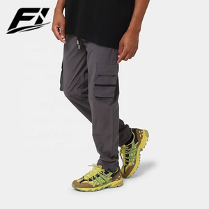 Pantalones Cargo de Talla Grande con Cintura Elástica y Múltiples Bolsillos, Transpirables, para Verano, Casuales, para Exteriores, Estilo Urbano, para Hombre, USA - Product Image 1