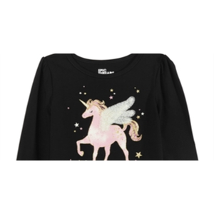 Maglietta Polo per Bambina Epic Threads con Unicorno Alato, Nera, Taglia 4T, in Cotone Jersey Casual con Logo Stampato - Product Image 2