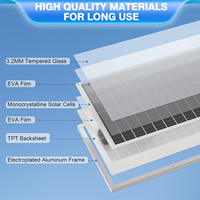 Vente flash Panneau solaire monocristallin rigide Rvpozwer 100W Demi-cellule 22% d'efficacité Garantie 25 ans pour les projets d'énergie solaire