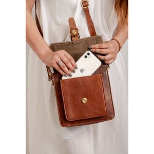 Bolso bandolera de cuero genuino a la moda para mujer y mujer, bolsos de hombro de cuero genuino a la moda para mujer - Product Image 5
