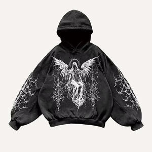 Sudadera con Capucha Casual para Hombre, con Parches 3D, Estampado Floral de Calaveras, Ecológica, Resistente al Viento, Tela Francesa Suave, Logotipo Bordado, Invierno - Product Image 4