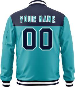 Veste universitaire zippée OEM personnalisée avec des logos et des couleurs d'équipe pour les clients grossistes du monde entier - Product Image 2