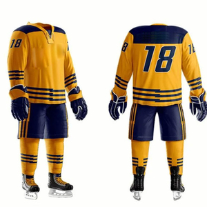 Uniforme de hockey sobre hielo con nombre de equipo personalizado, uniforme hecho de poliéster de nuevo estilo, conjunto de MOQ bajo con uniforme de hockey sobre hielo de diseño OEM - Product Image 6