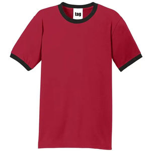 Camiseta Ringer de Manga Corta OEM para Hombre, Diseño de Dos Tonos, Camiseta Moderna para Hombre, Camisetas Ringer de Algodón de Marca Privada, Camisetas Ringer para Hombre - Product Image 3
