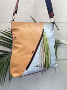 Femmes grande taille cuir recyclé multicolore 2025 haute qualité sac à main élégant en cuir véritable sac à bandoulière pour les femmes - Product Image 2