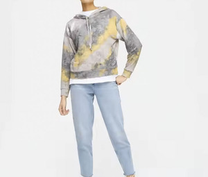 Sweat à capuche personnalisé léger et surdimensionné pour femmes Collection d'hiver à imprimé tie-dye de couleur unie Vêtements pour femmes de taille plus - Product Image 4