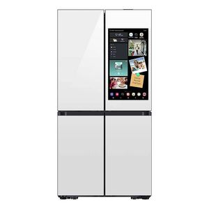 Bespoke 36" 23 cu. ft. Counter Depth 4-Door Flex <b>Refrigerator</b> withFamily Hub&Vision Inside in White Glass - Product Image 2