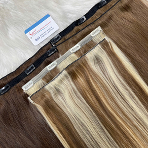 Clip de pelo vietnamita Premium en venta de fábrica Clip en extensiones para belleza sin esfuerzo Clip en extensiones de cabello humano - Product Image 2