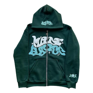 Sweat à capuche à impression bouffante 3D surdimensionné pour hommes avec logo personnalisé haute qualité poids lourd XL pull à épaules tombantes doublé design solide - Product Image 5