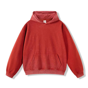 Sweats à capuche pour hommes 100% coton Matériel léger Streetwear Design personnalisé Impression de logo Sweats à capuche unis OEM - Product Image 1