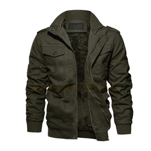 Vêtements d'hiver Hommes Veste en coton Couleur unie Hommes Veste en coton Heavy Duty Hommes Veste d'hiver en coton - Product Image 1