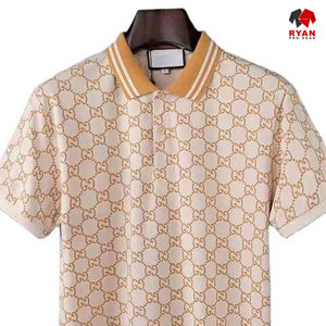 RYAN PRO GEAR Custom Polo Shirts Front Customized Logo Anti-Wrinkle Knitted <b>Viscose</b>/<b>Polyester</b> <b>Fabric</b> Half Sleeve OEM Service - Product Image 6